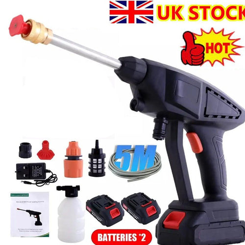 2 Battery Portable Cordless Car High Pressure Washer Jet Water Wash Cleaner Gun - Magic Store