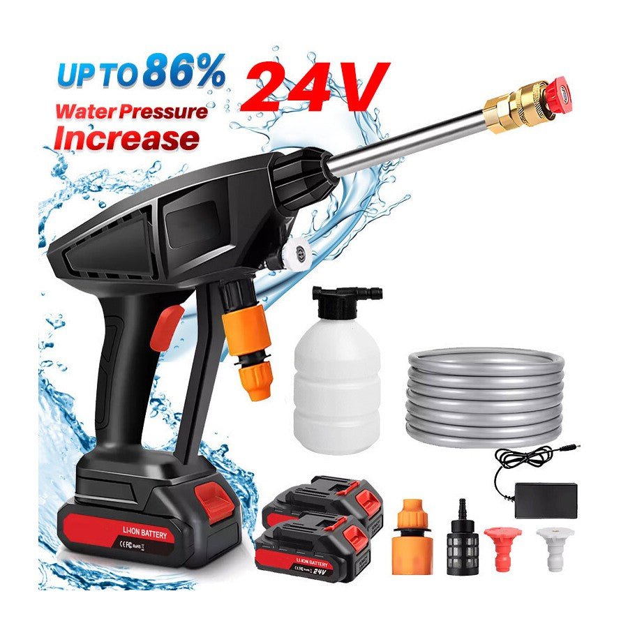 2 Battery Portable Cordless Car High Pressure Washer Jet Water Wash Cleaner Gun - Magic Store
