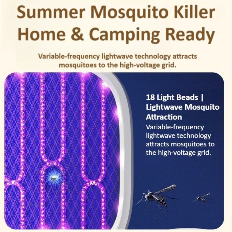 3000V Electric Rechargeable Swatter Mosquito Fly Killer And Bug Zapper Racket UK - Magic Store