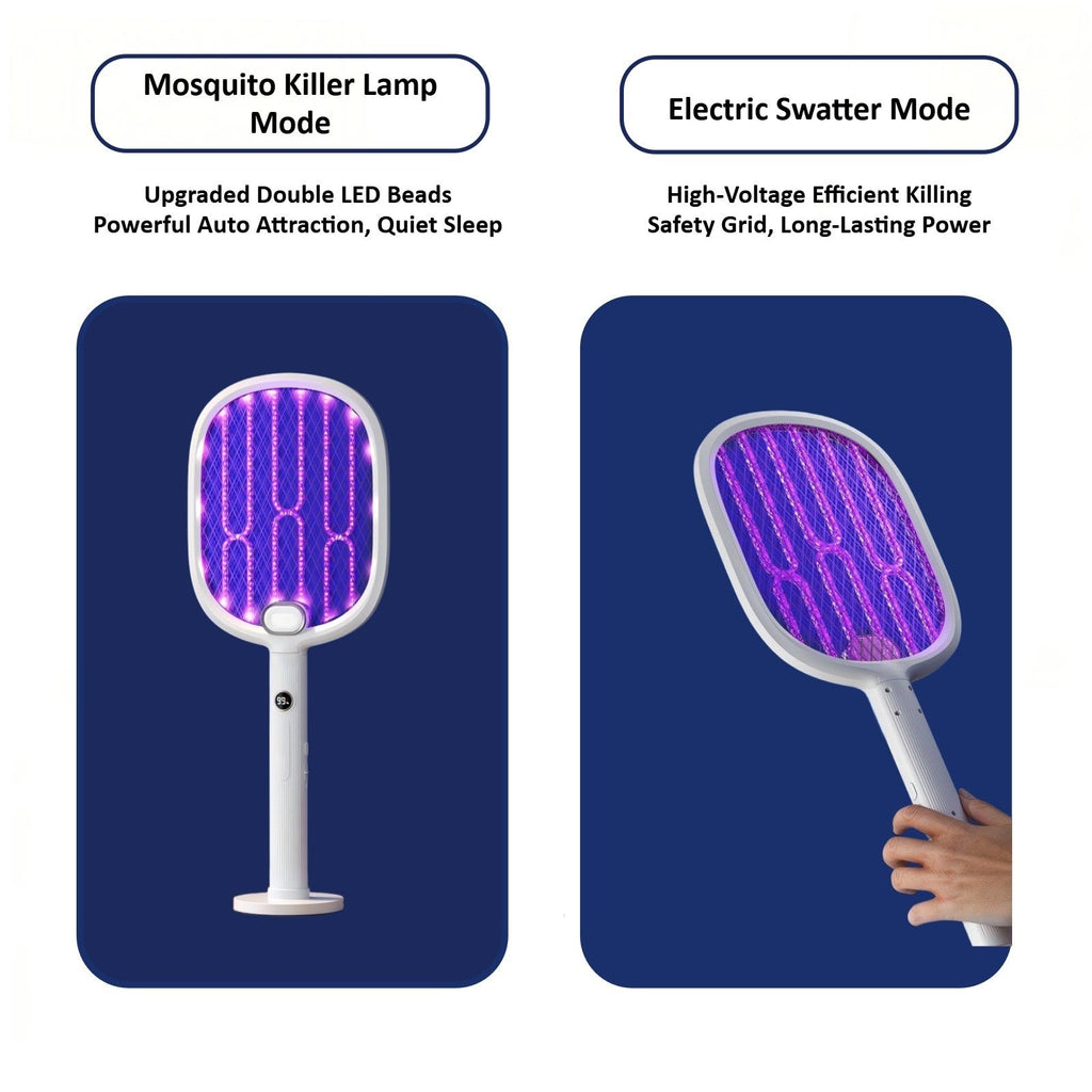 3000V Electric Rechargeable Swatter Mosquito Fly Killer And Bug Zapper Racket UK - Magic Store