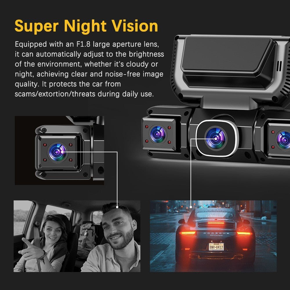 5G WiFi Dash Cam 4 Channel 360 Front Rear Inside DashCam, FHD 1080P Car Camera - Magic Store