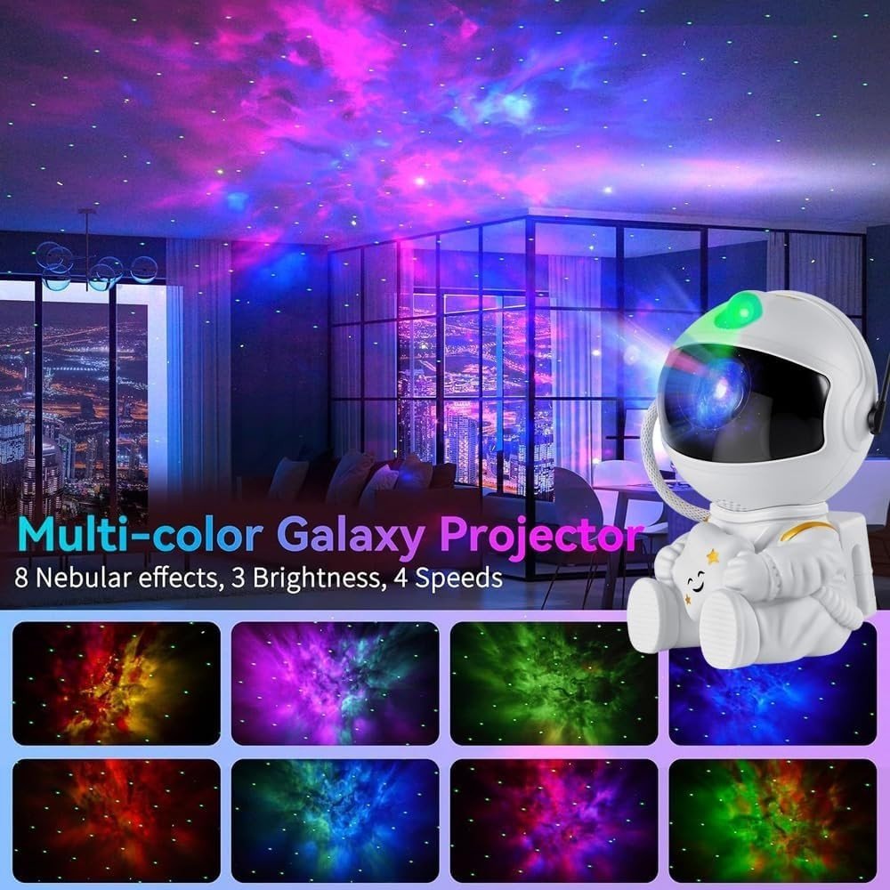 Astronaut Galaxy Projector, 360 Adjustable Star Projector, Starry Night Light Projector With Timer And Remote Control, USB Powered, Astronaut Space Warrior Galaxy Night Light - Magic Store