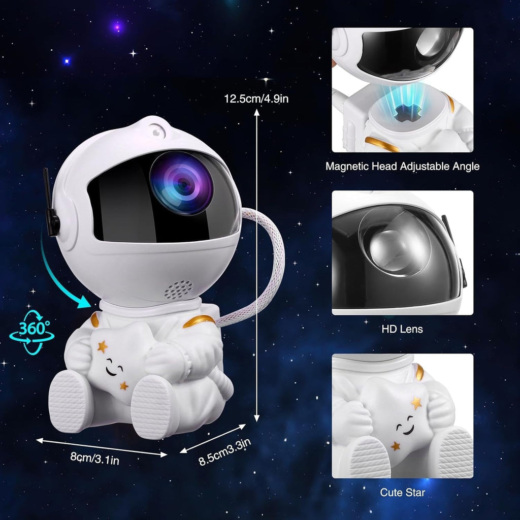 Astronaut Galaxy Projector, 360 Adjustable Star Projector, Starry Night Light Projector With Timer And Remote Control, USB Powered, Astronaut Space Warrior Galaxy Night Light - Magic Store
