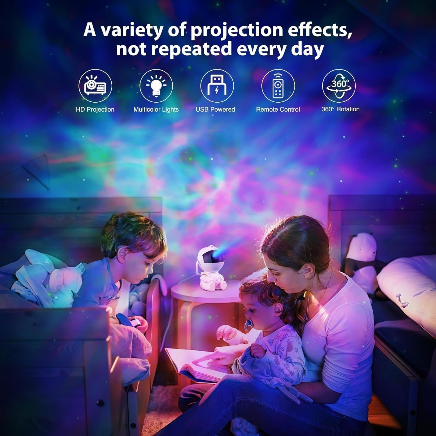 Astronaut Galaxy Projector, 360 Adjustable Star Projector, Starry Night Light Projector With Timer And Remote Control, USB Powered, Astronaut Space Warrior Galaxy Night Light - Magic Store