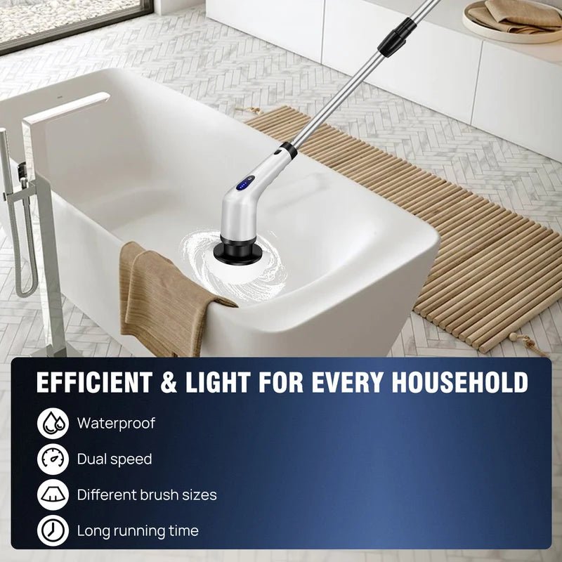 Electric Spin Scrubber — 9 Brush Heads, IPX7 Waterproof - Magic Store