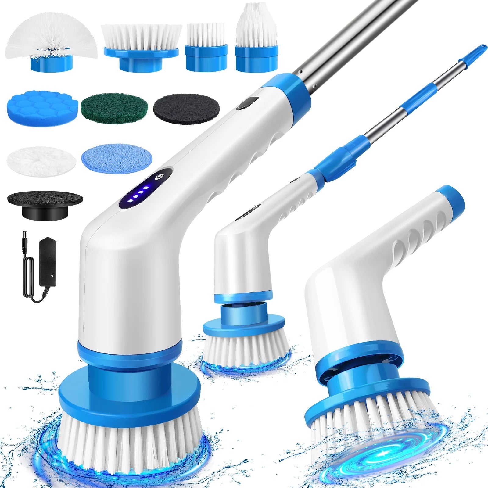 Electric Spin Scrubber — 9 Brush Heads, IPX7 Waterproof - Magic Store
