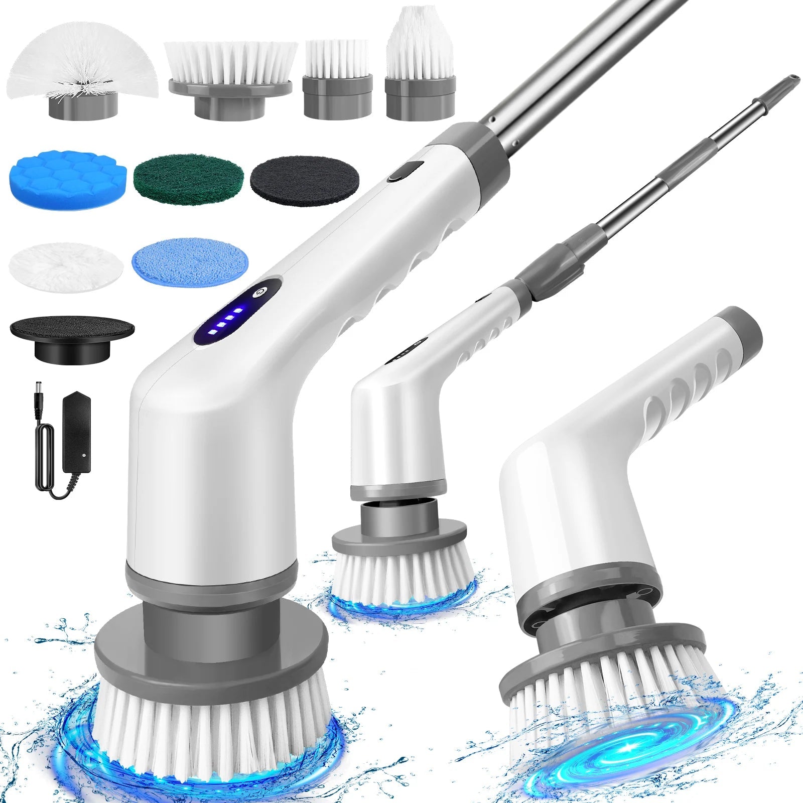 Electric Spin Scrubber — 9 Brush Heads, IPX7 Waterproof - Magic Store
