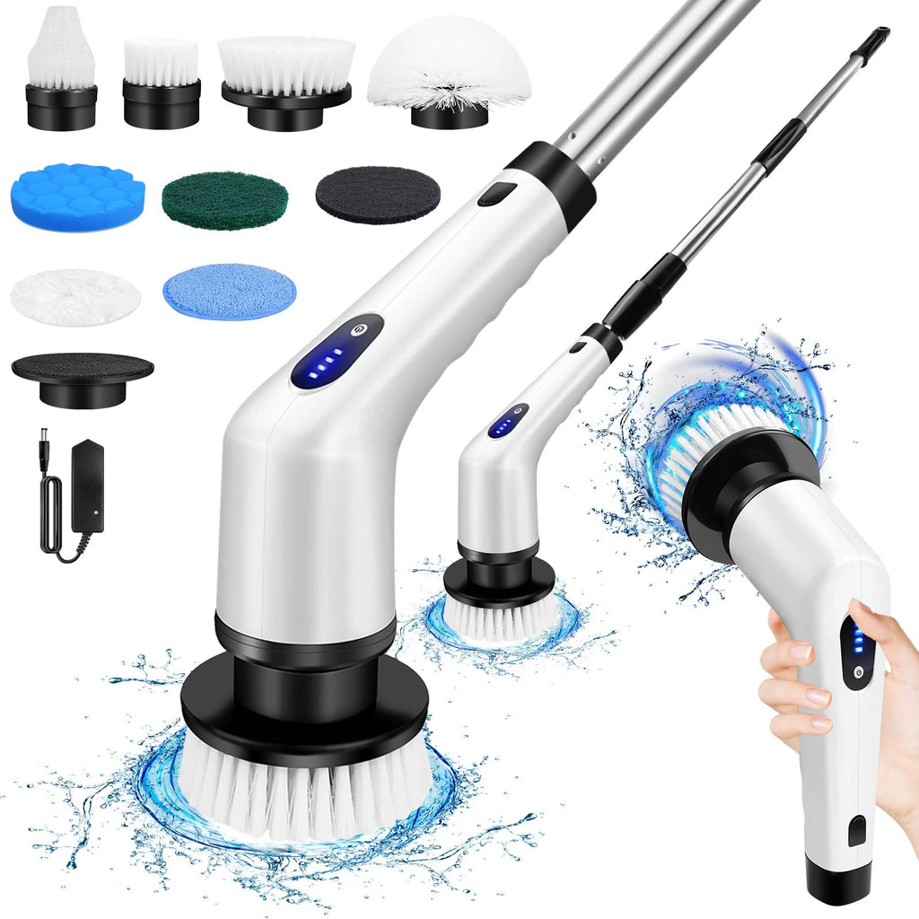 Electric Spin Scrubber — 9 Brush Heads, IPX7 Waterproof - Magic Store