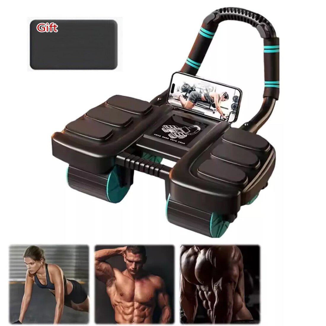 Healthy Belly Wheel Wheel Abdominal Fitness Wheel W 6 Elbow Support Ab Roller - Magic Store