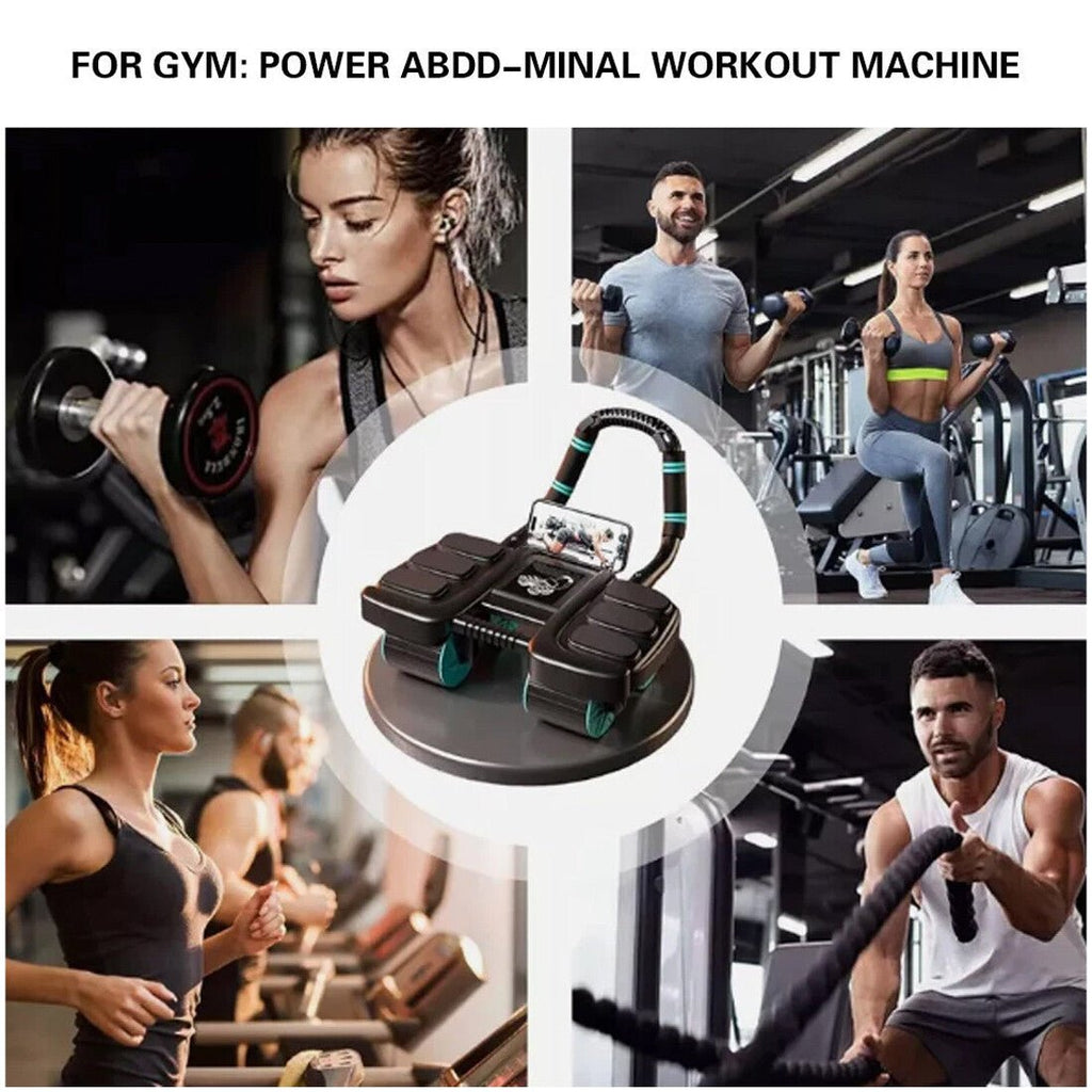 Healthy Belly Wheel Wheel Abdominal Fitness Wheel W 6 Elbow Support Ab Roller - Magic Store