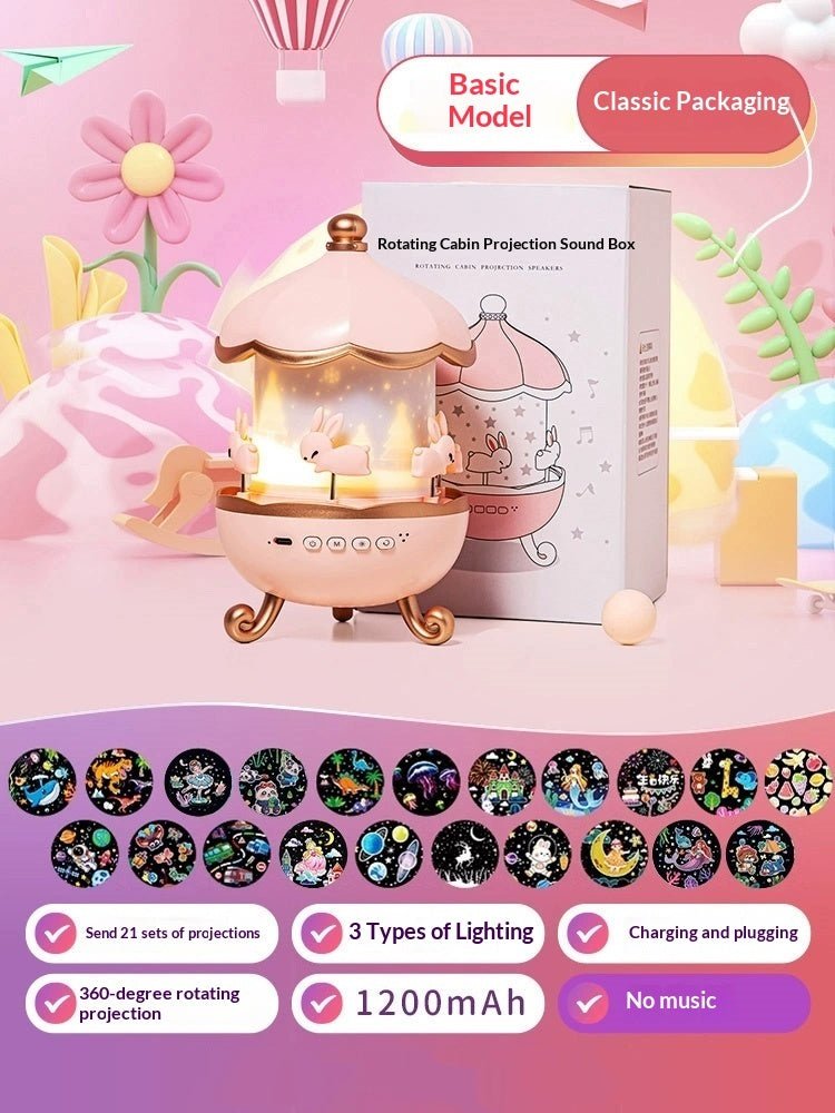 Kids Night Light Projector – 12 Films, Rotating Star Lamp, USB Rechargeable - Magic Store