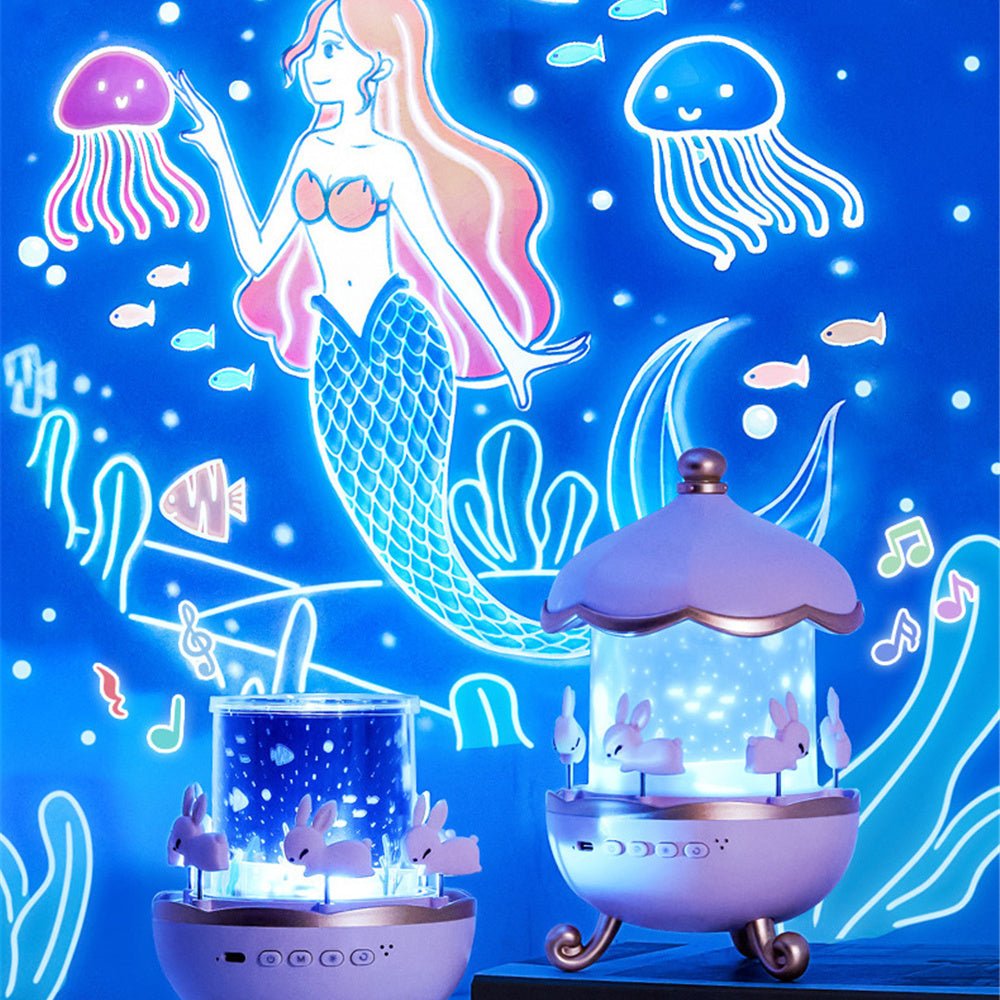 Kids Night Light Projector – 12 Films, Rotating Star Lamp, USB Rechargeable - Magic Store