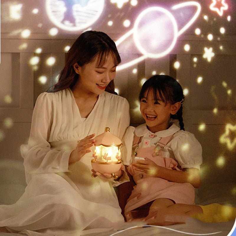 Kids Night Light Projector – 12 Films, Rotating Star Lamp, USB Rechargeable - Magic Store