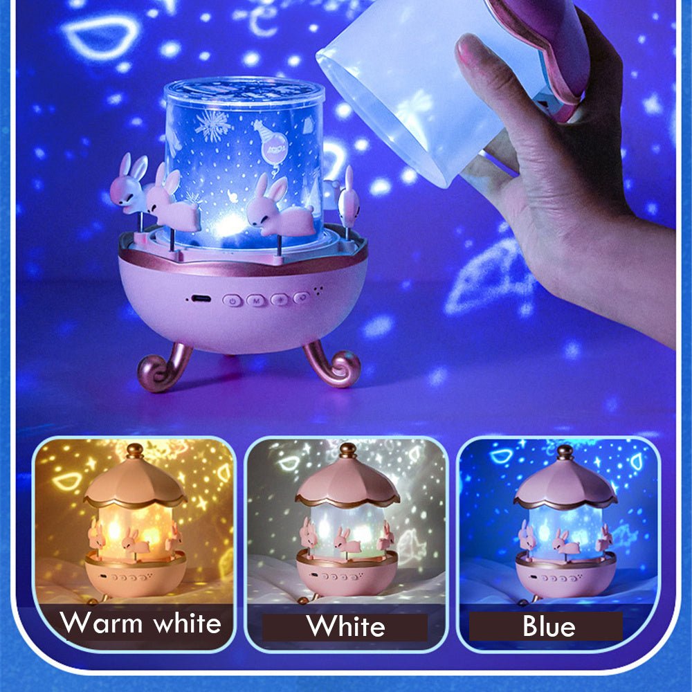 Kids Night Light Projector – 12 Films, Rotating Star Lamp, USB Rechargeable - Magic Store