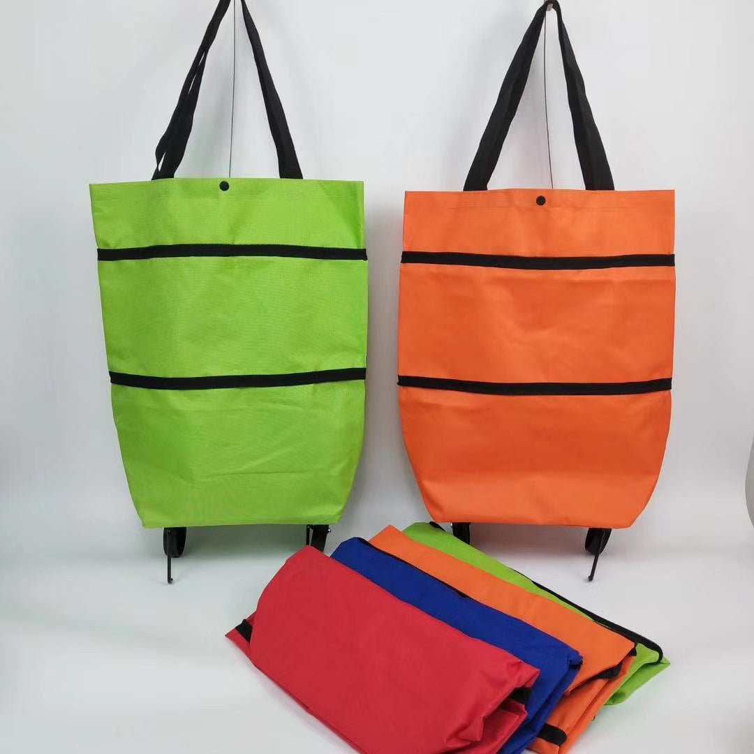 Large Capacity Foldable And Portable Wheels Shopping Grocery Bag - Magic Store