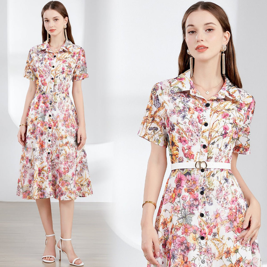 Mild Luxury Retro Elegant Dress Women - Magic Store