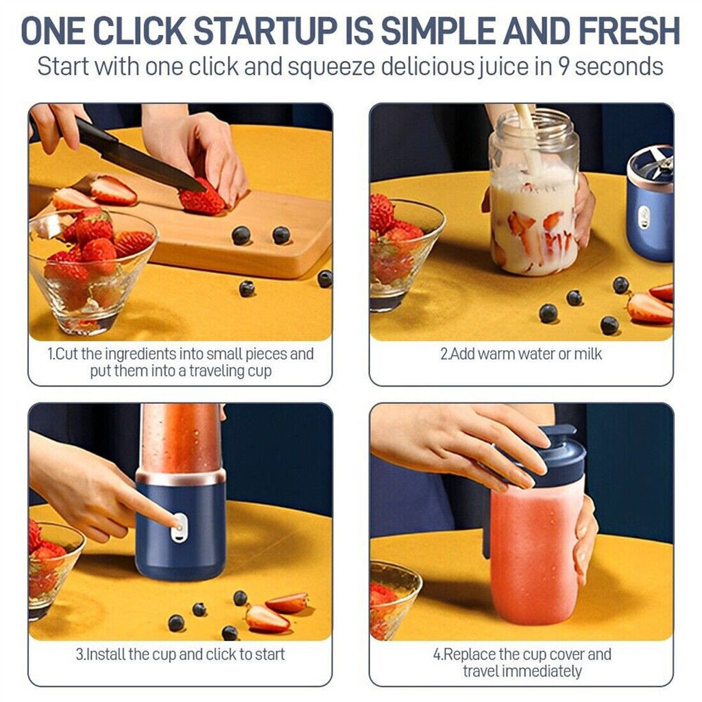 New Electric Mini Juice Maker Portable Blender Smoothie Juicer Fruit Machine UK - Magic Store