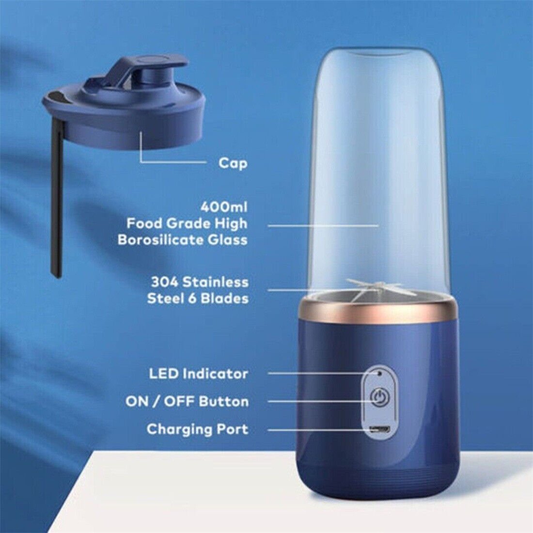 New Electric Mini Juice Maker Portable Blender Smoothie Juicer Fruit Machine UK - Magic Store