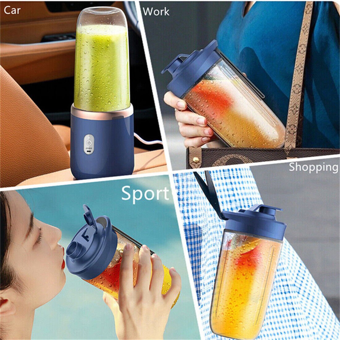 New Electric Mini Juice Maker Portable Blender Smoothie Juicer Fruit Machine UK - Magic Store