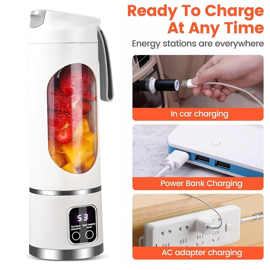 Portable USB Rechargeable Juicer Cup Electric Mixer Blender Smoothie Maker 450ml - Magic Store