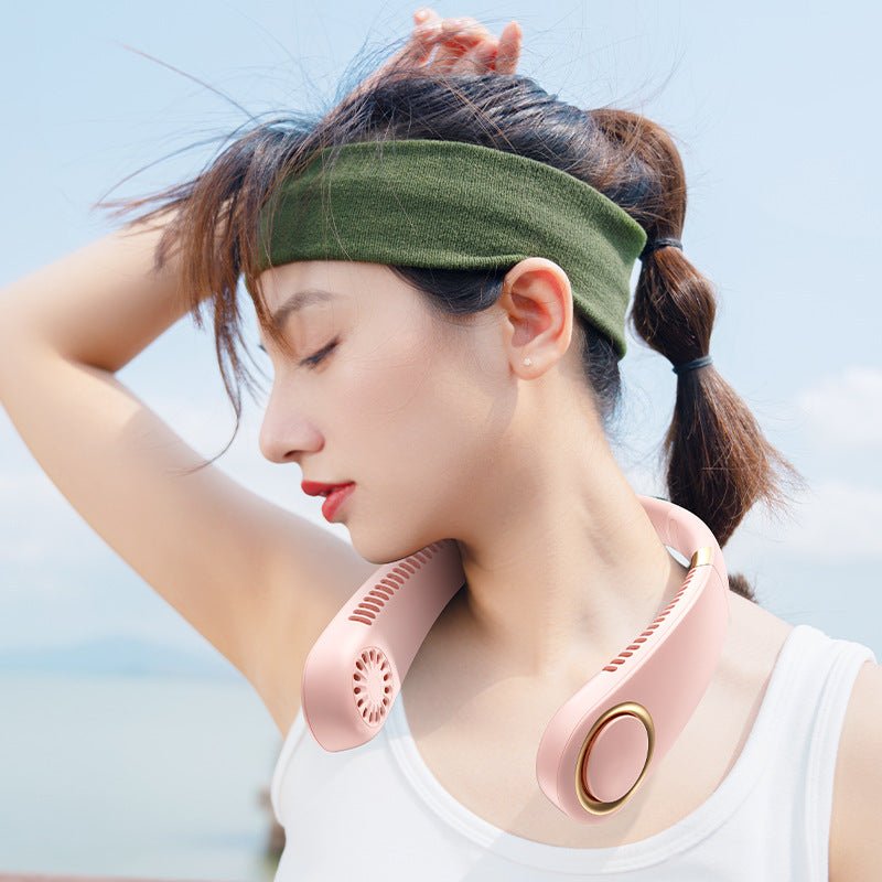 Usb Charging Portable Sports Leafless Hanging Neck Fan - Magic Store
