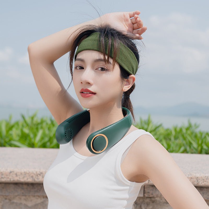 Usb Charging Portable Sports Leafless Hanging Neck Fan - Magic Store