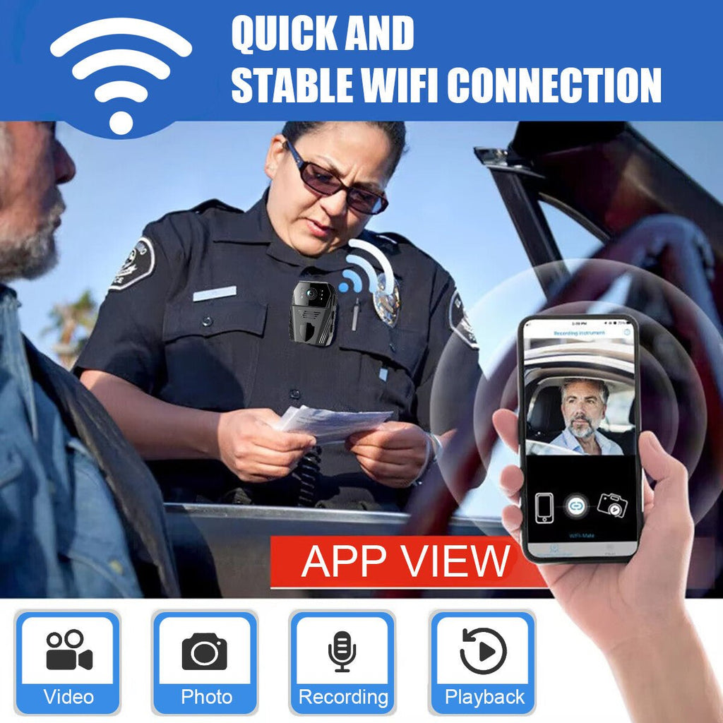 WIFI 4K Mini Camera Camcorder Body Police Cam With Audio Video DVR IR Night Cam - Magic Store